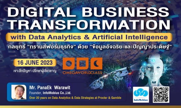 DIGITAL BUSINESS TRANSFORMATION, with Data Analytics & Artificial Intelligence | 16 JUNE 2023